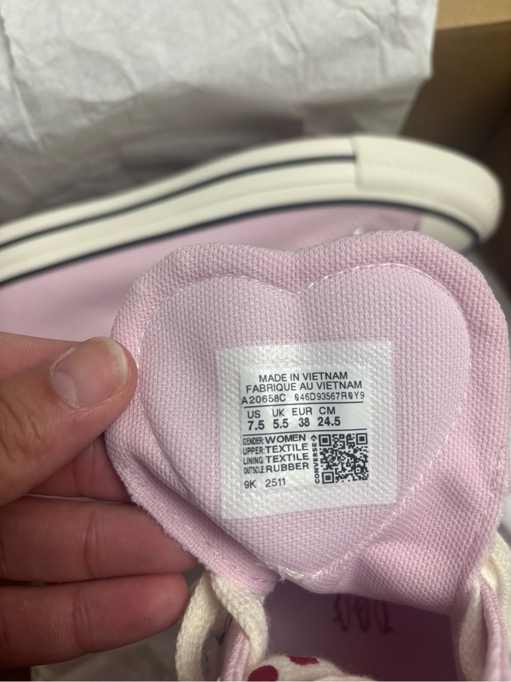 Converse Light Pink High Top Sneakers - Picture 3 of 4